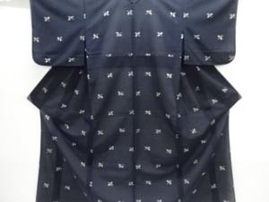 紗抽象模様織り出し着物